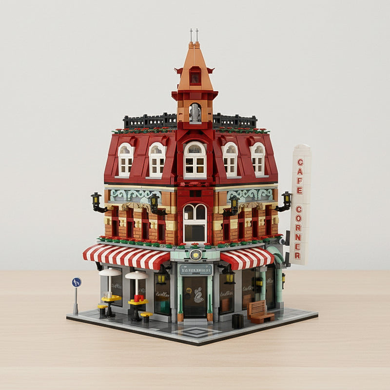Building Block Set Construction Toy with Detailed City Scenes