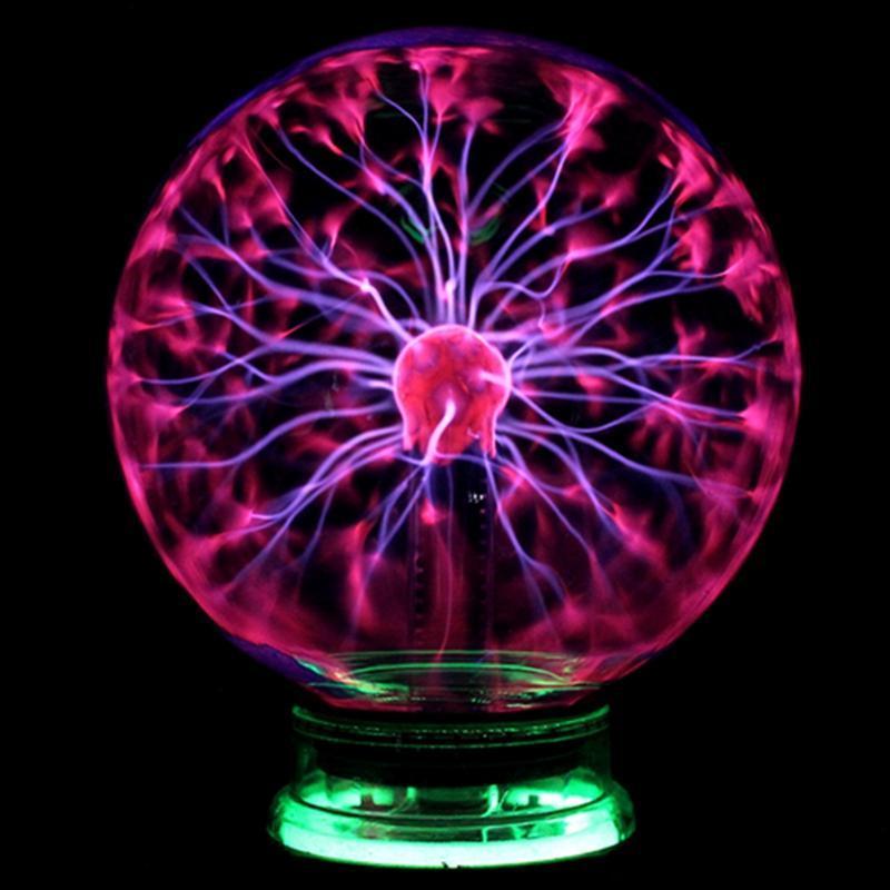 Plasma Ball Night Light with Interactive Touch Response