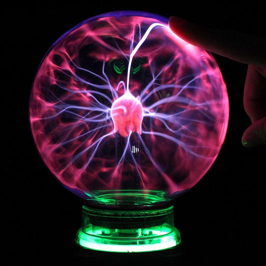 Plasma ball night light, interactive touch response