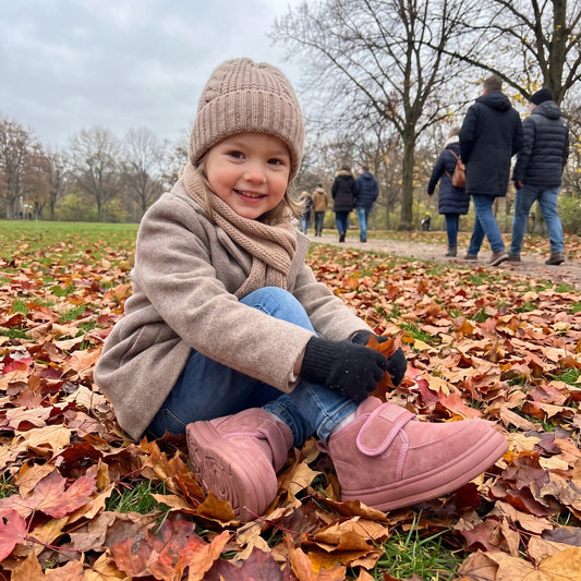 kids' boots with anti-slip sole, side view