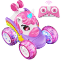 Remote Control Stunt Car – 360° Spins, Colorful Lights, Purple or Pink