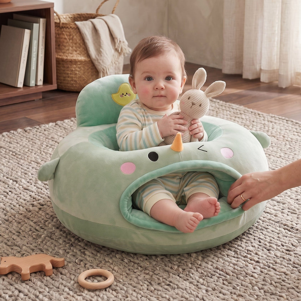 Baby Sit-Up Support Chair with Soft Plush Fabric