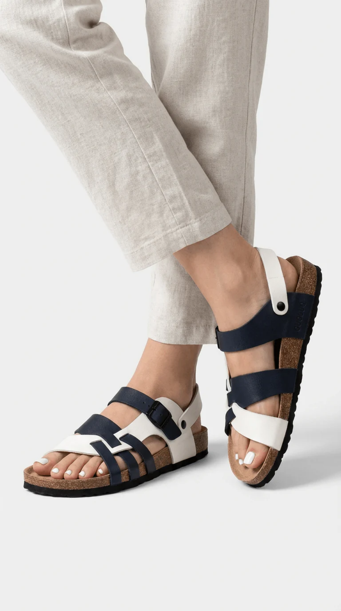Multi-Strap Ergonomic Sandals Women – Wide Fit & Contoured Footbed, Patio Season Everyday
