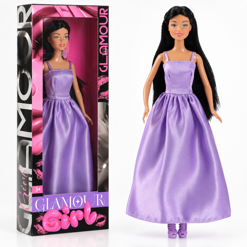 Glamour Girl Poseable Fashion Doll – Evening Gown Collection, 4 Styles