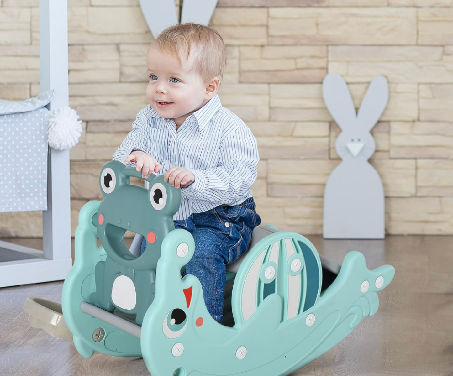 PlayBuddy 3-in-1 Kids Play Center — Slide, Swing & Basketball Hoop