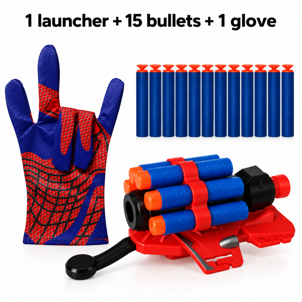 Web Launcher Cosplay Glove - Superhero Dart Shooter Costume Toy