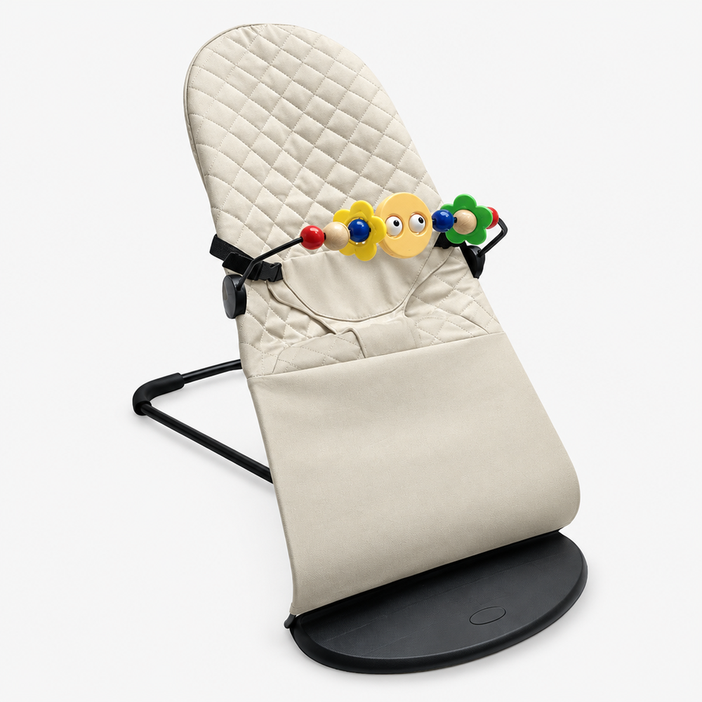 Transat pliable pour bébé avec arche de jeux, balancement à 3 vitesses, 0-10 mois