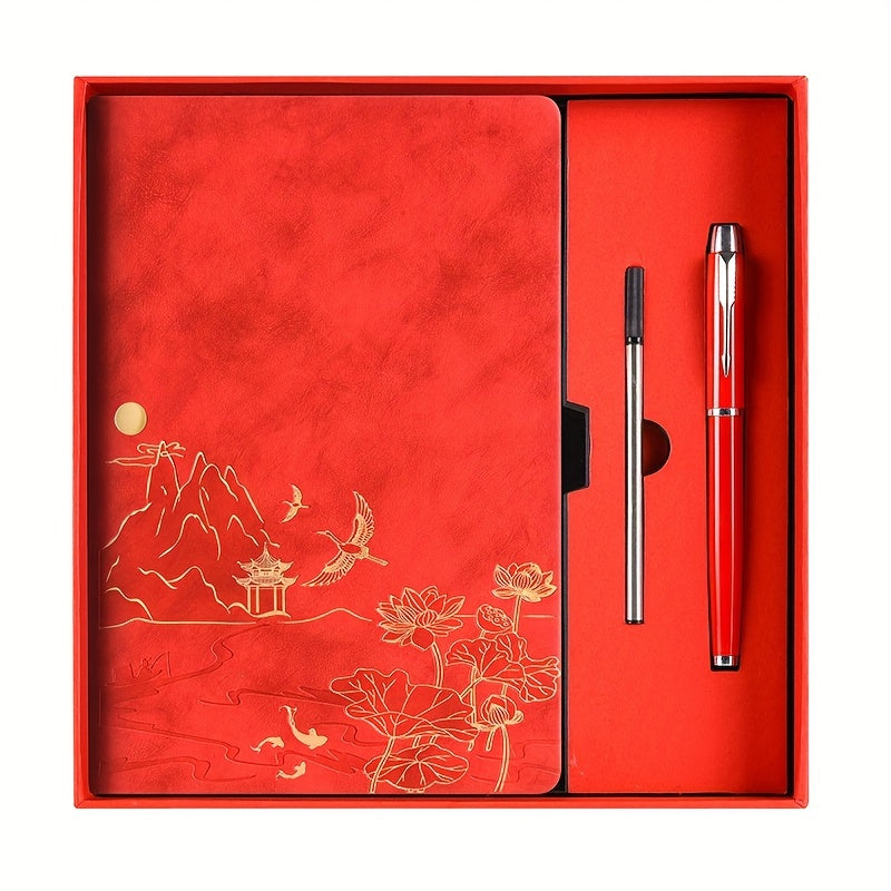 Notebook set open pages