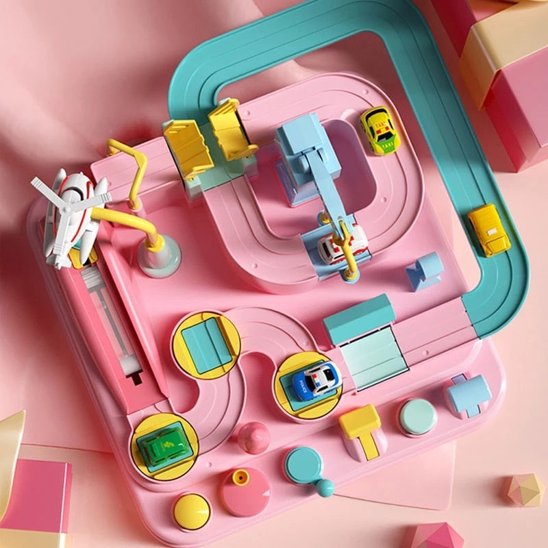 Mini cars included with race track set