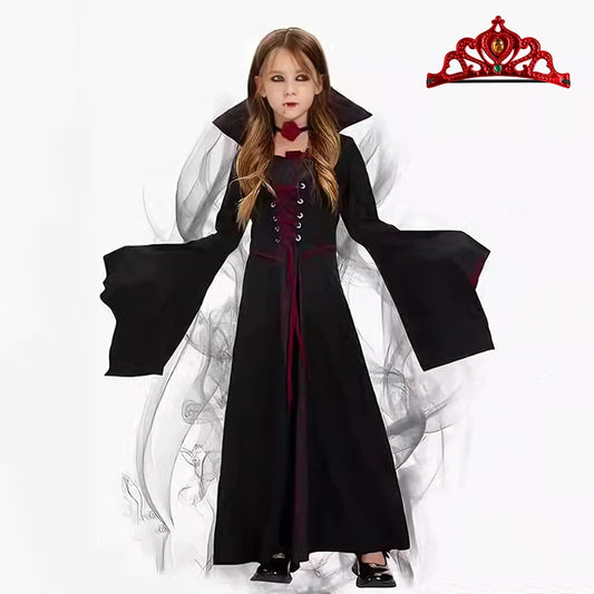 Girls vampire queen dress with red tiara