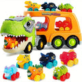 Dinosaur Carrier Truck – 6 Mini Vehicles, Music & Lights