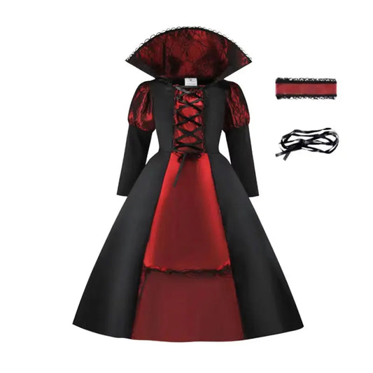 Vampire bride costume dress with matching headband