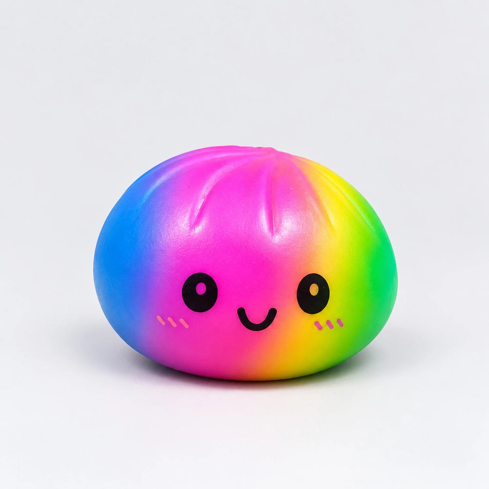 Giant Rainbow Squishy Dumpling Ball, Slow Rebound Sensory Stress Relief Toy