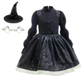 Girls Gothic Witch Costume with Hat & Glasses