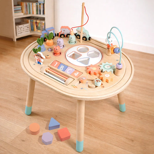 10-in-1 Wooden Montessori Activity Table for Toddlers