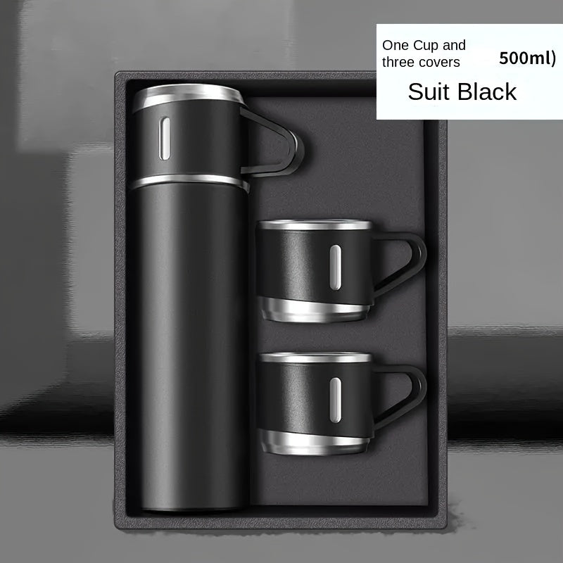 Insulated Travel Mug Set – 500ml Flask & Cup