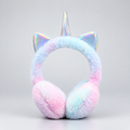 Kids Unicorn Plush Earmuffs, Pastel Winter Ear Warmers 2-6Y
