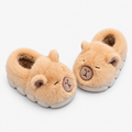Capybara Plush Kids Slippers, Warm Winter Indoor Shoes