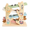 Wooden Car Ramp Race Track with 4 Toy Cars