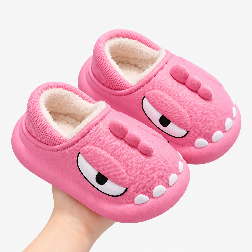 Dinosaurus-pantoffels van katoen, instappantoffels met hielstuk, voor kinderen en volwassenen