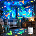 Proiettore notturno a forma di dinosauro, lampada galassia LED rotante a 360°, USB