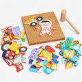 Wooden Hammer Knocking Puzzle – Pound-a-Pin Educational Toy