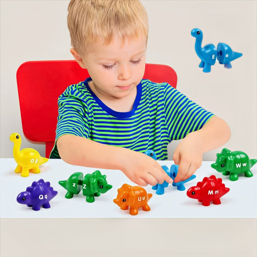 Dinosaur Letter & Number Matching Puzzle Game