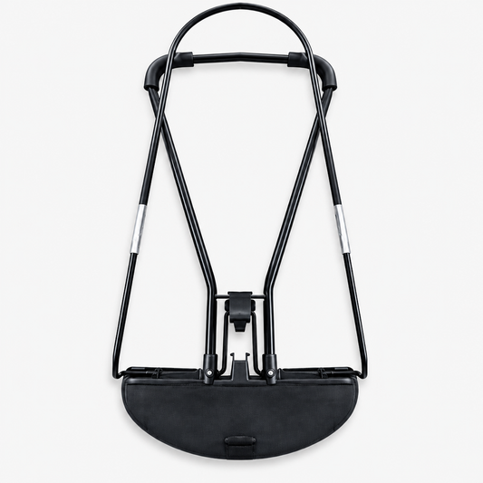 Baby bouncer folded for storage