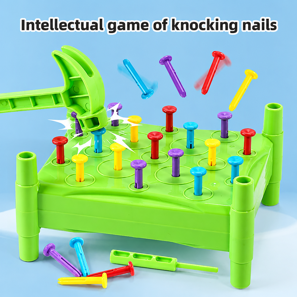 Hammer & Nails Sorting Game - STEM Sensory Toy for Kids