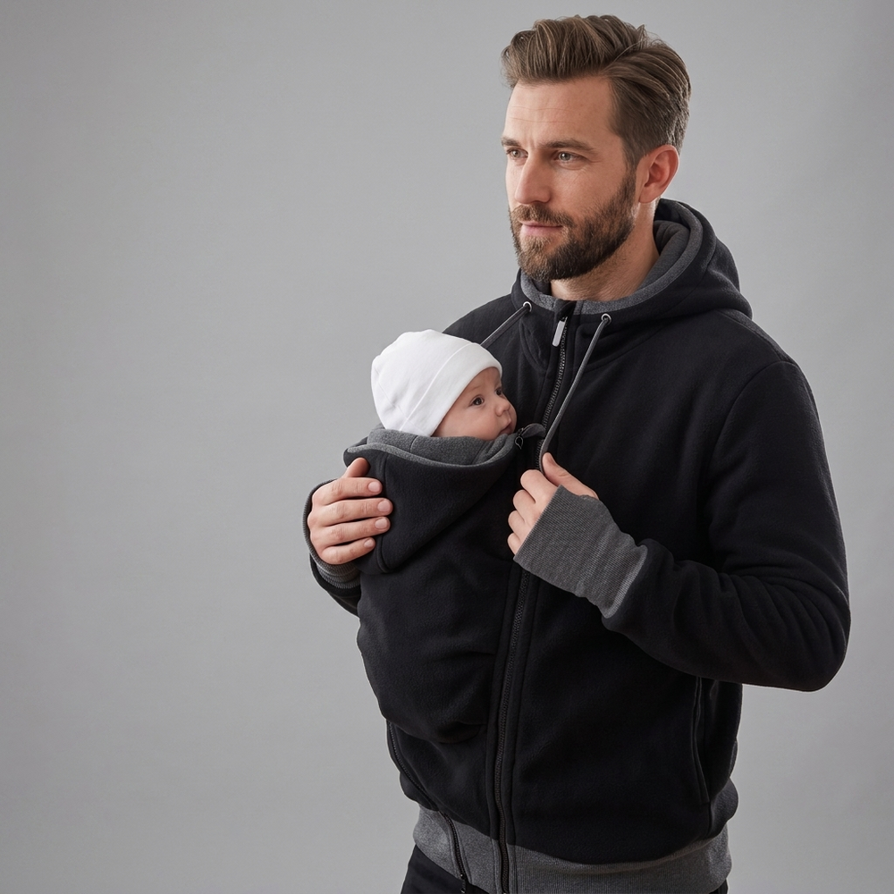 Babywearing Kangaroo Hoodie | Parent Carrier Sweatshirt