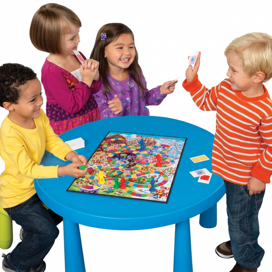 Candy Land game board layout with sweet destinations