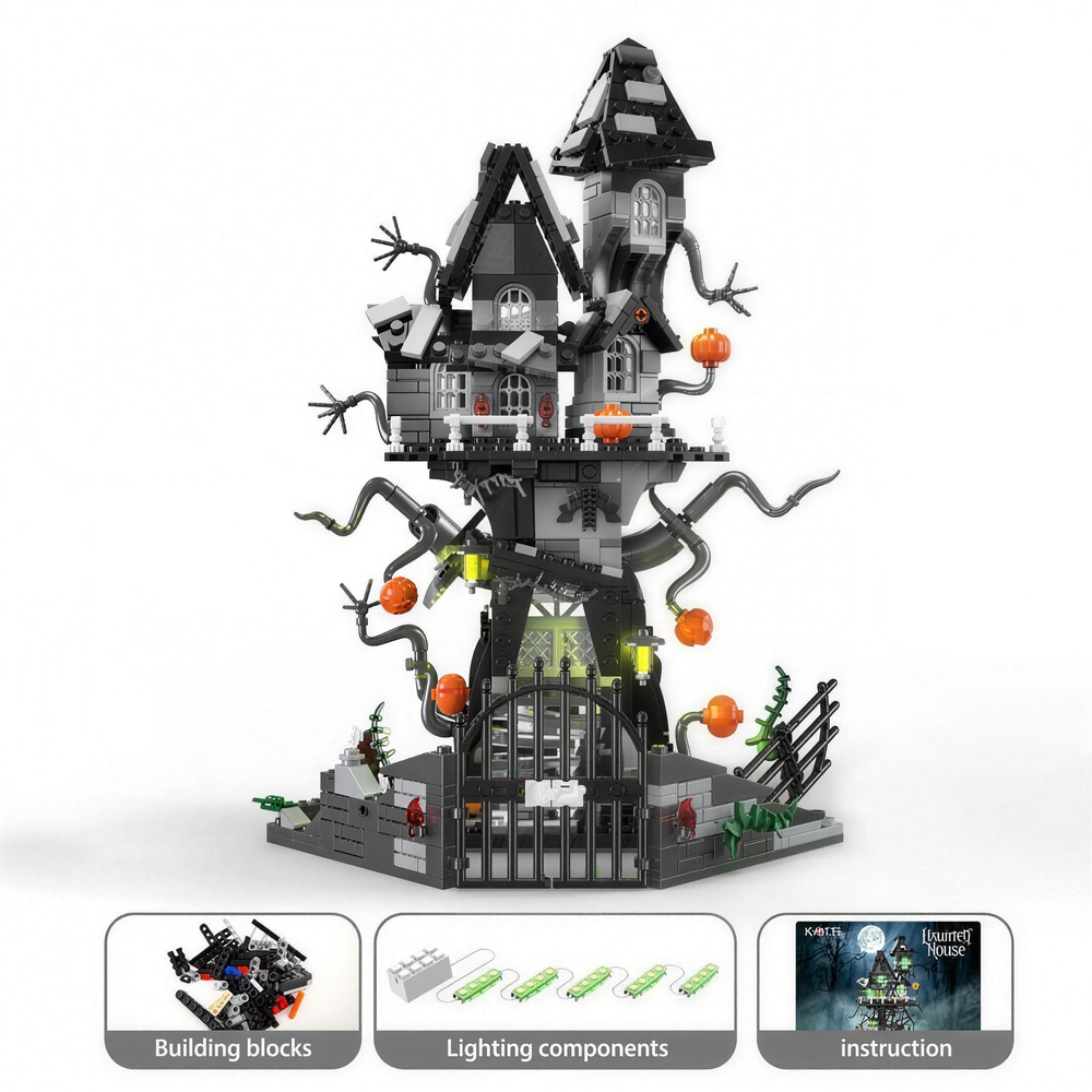 LED Haunted House Building Block Set