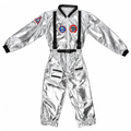 Kids Astronaut Costume - Silver Space Jumpsuit, S-XL
