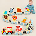 Magnetic Wooden Train Set for Toddlers