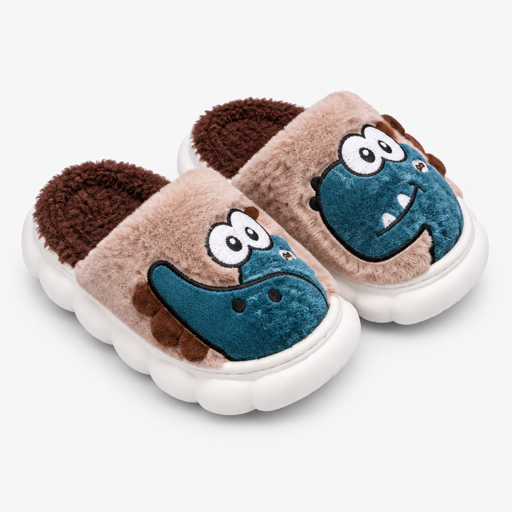 Kinderen Monster Slippers, Warme Pluche Winterpantoffels voor Binnen