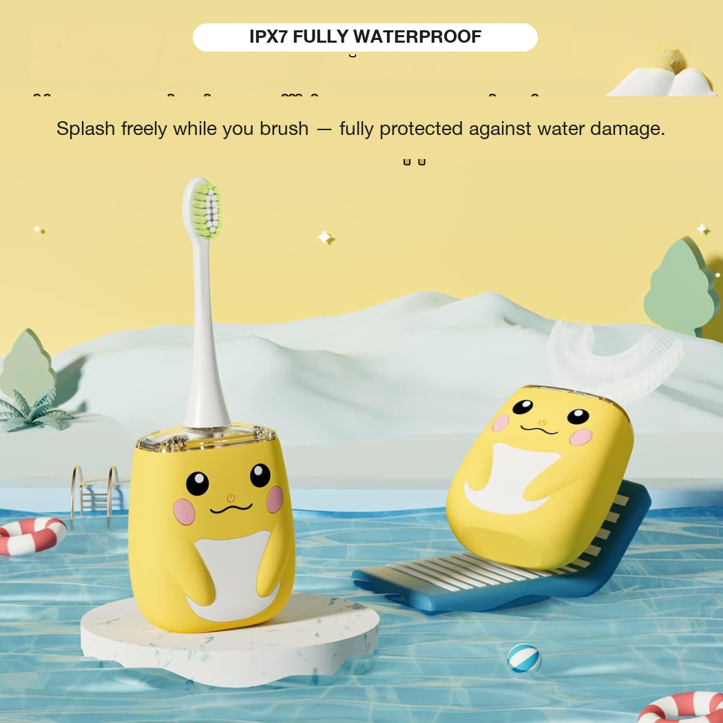 Kids Sonic Electric Toothbrush Set | 360° U-Shape + Case