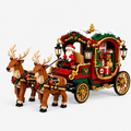 Santa Sleigh Building Block Set – Reindeer Carriage Ornament