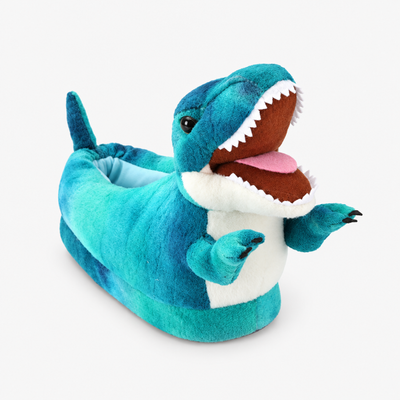 Pantofole in peluche a forma di dinosauro T-Rex per genitore e figlio, morbide ciabatte da casa a tema animali