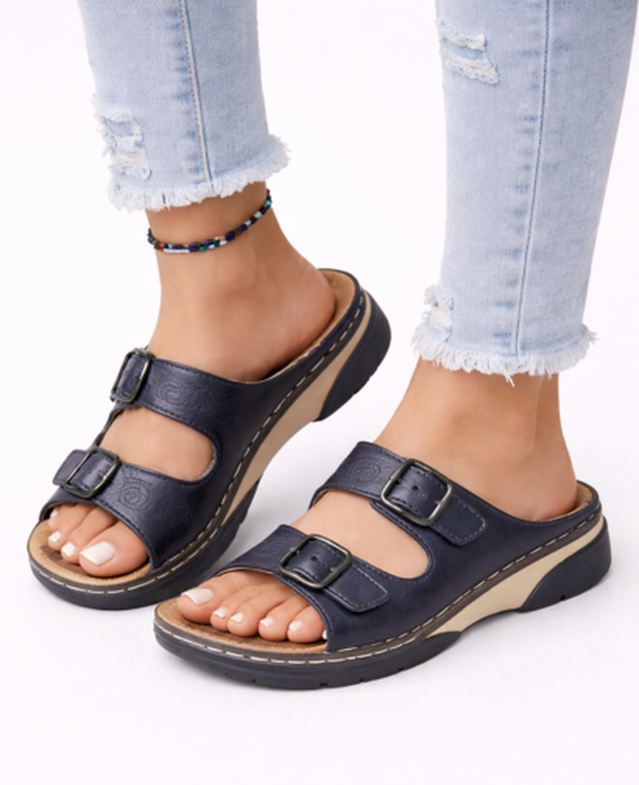 Wedge Sandals Women – Double Adjustable Strap & Lifted Sole, Patio Season to Vacation Elegant