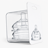 Set biberon in silicone, 0-36 mesi, flusso variabile miniatura 3