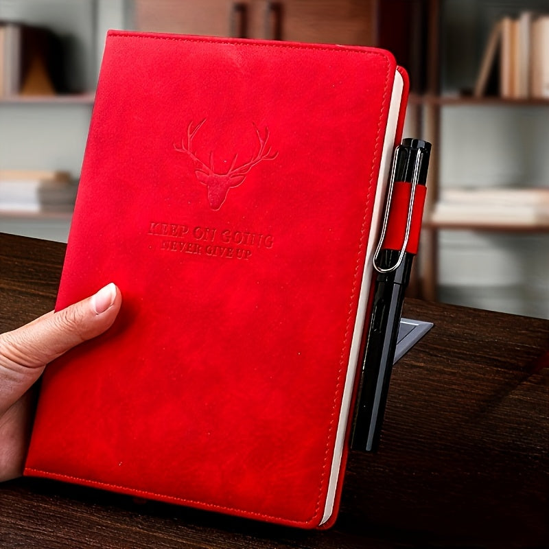 Leather-look notebook red