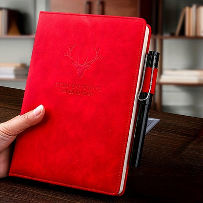 Leather-look notebook red