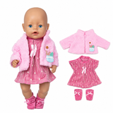 Reborn Baby Doll Outfit Set - 43cm/17in Clothes & Hat thumbnail 3