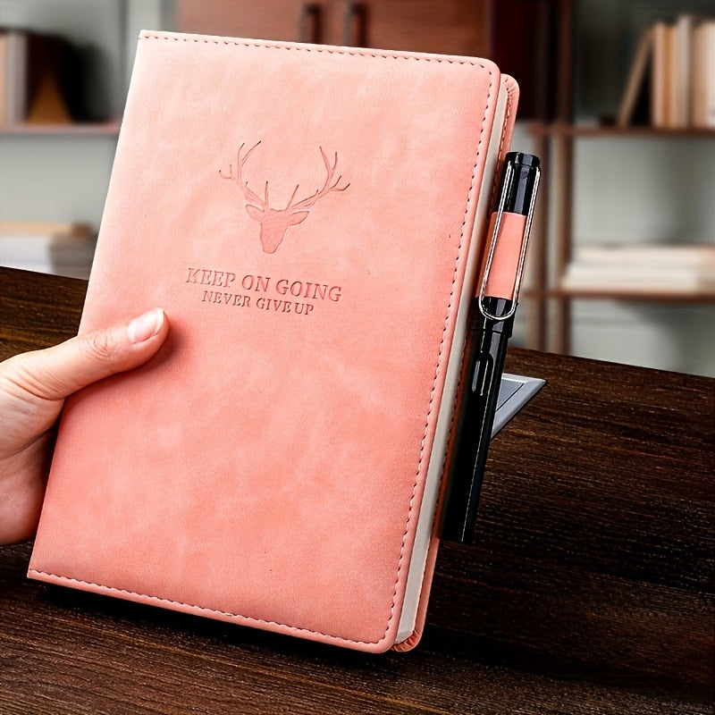 Leather-look notebook pink