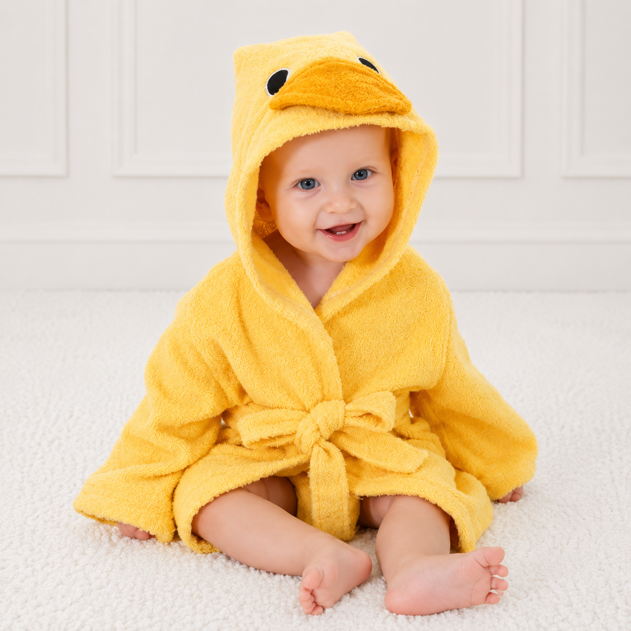 Baby Hooded Bath Towel — Soft Animal Design Bath Poncho for Babies & Toddlers