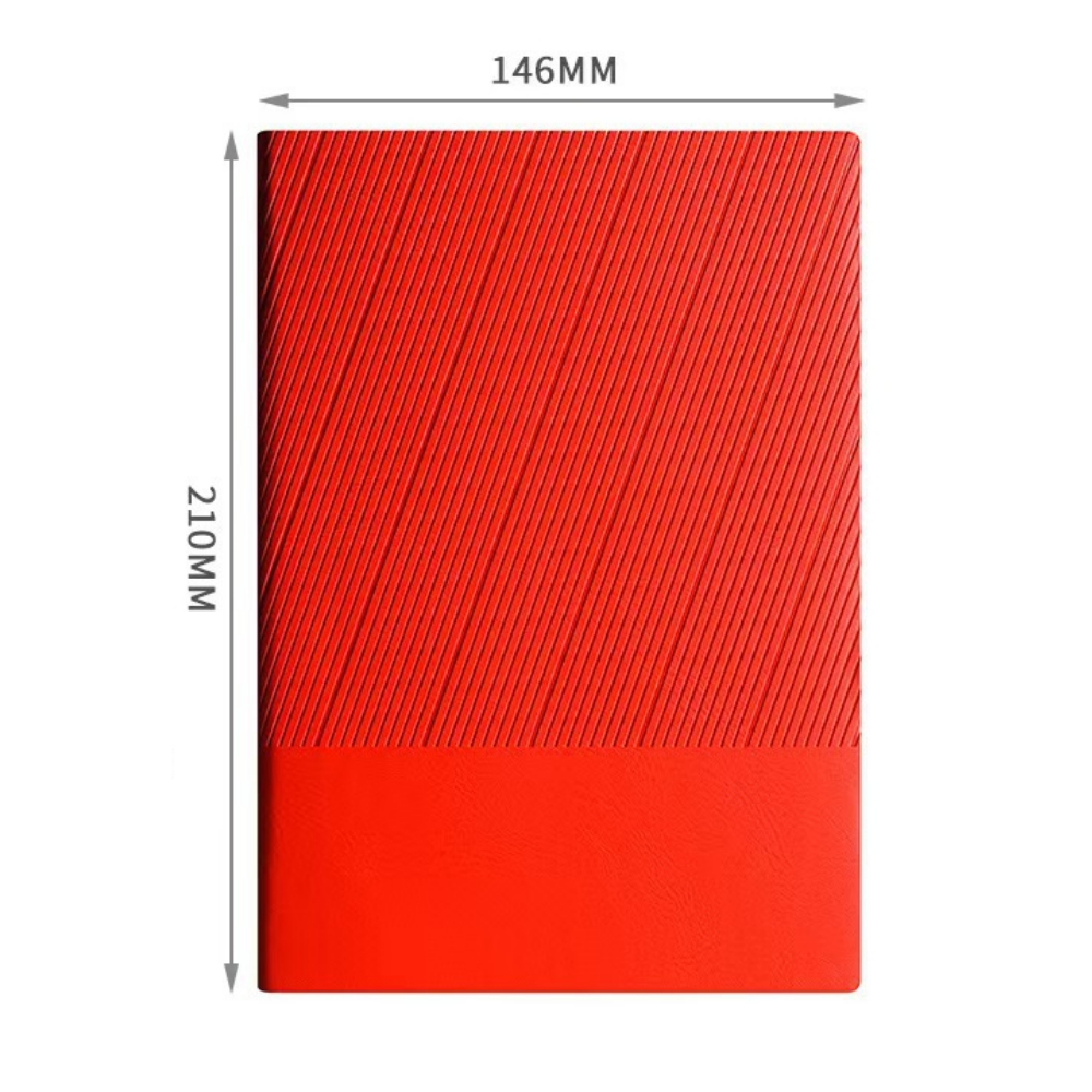 A5 Lined Notebook – Embossed PU Cover, 200 Pages