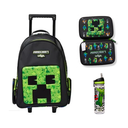 Kids trolley backpack with pencil case and water bottle