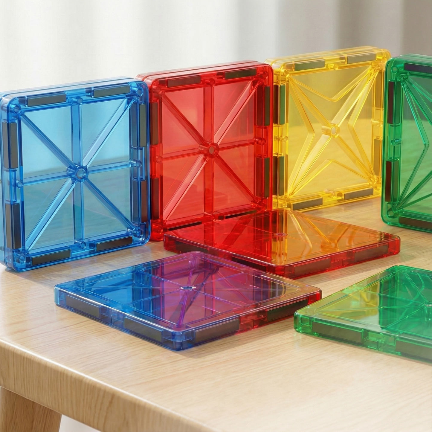 Magnetic building blocks construction set