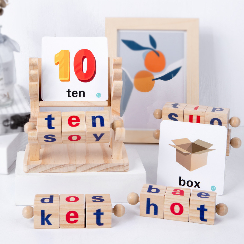 WordCraft – Wooden Spelling Learning Cards, Screen-Free Educational Toy