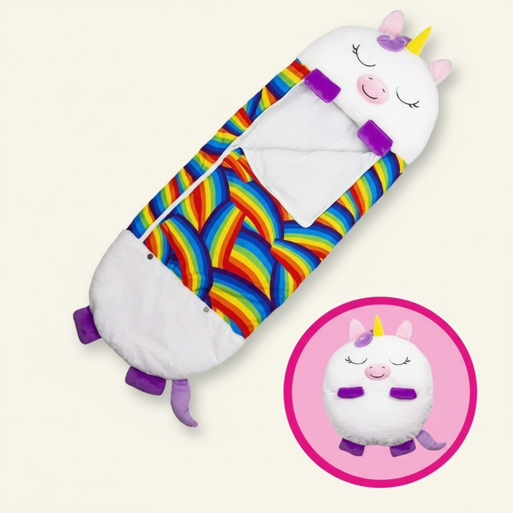 White unicorn kids sleeping bag